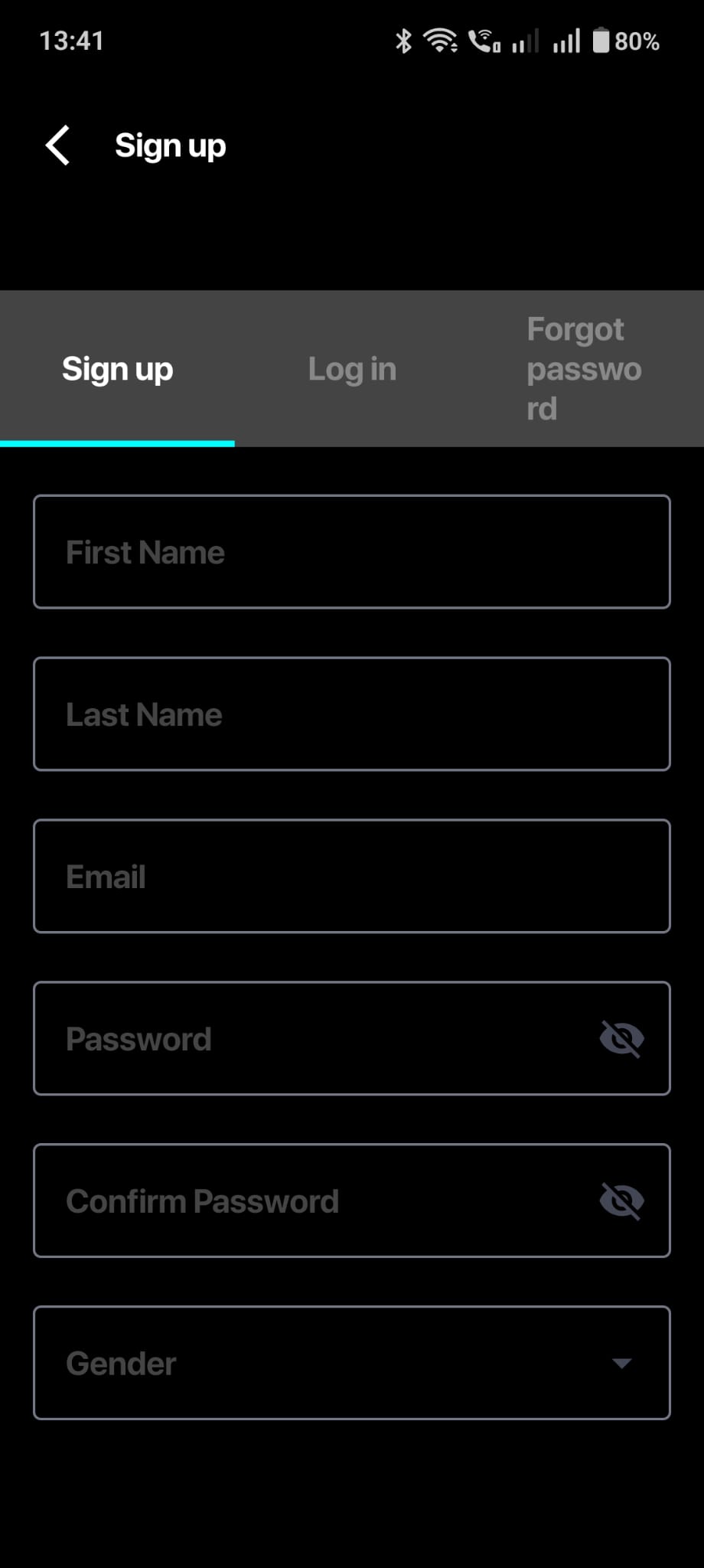 5. Open the app and sign up
