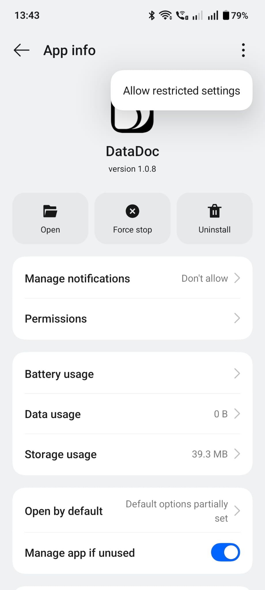 13. Allow restricted settings